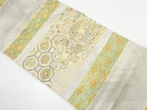 アンティーク 横段に鳳凰・花唐草模様織り出し袋帯(材料)